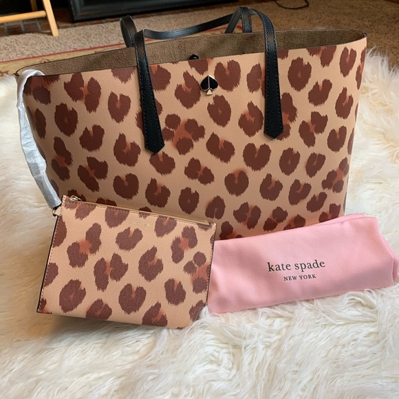 kate spade molly leopard tote